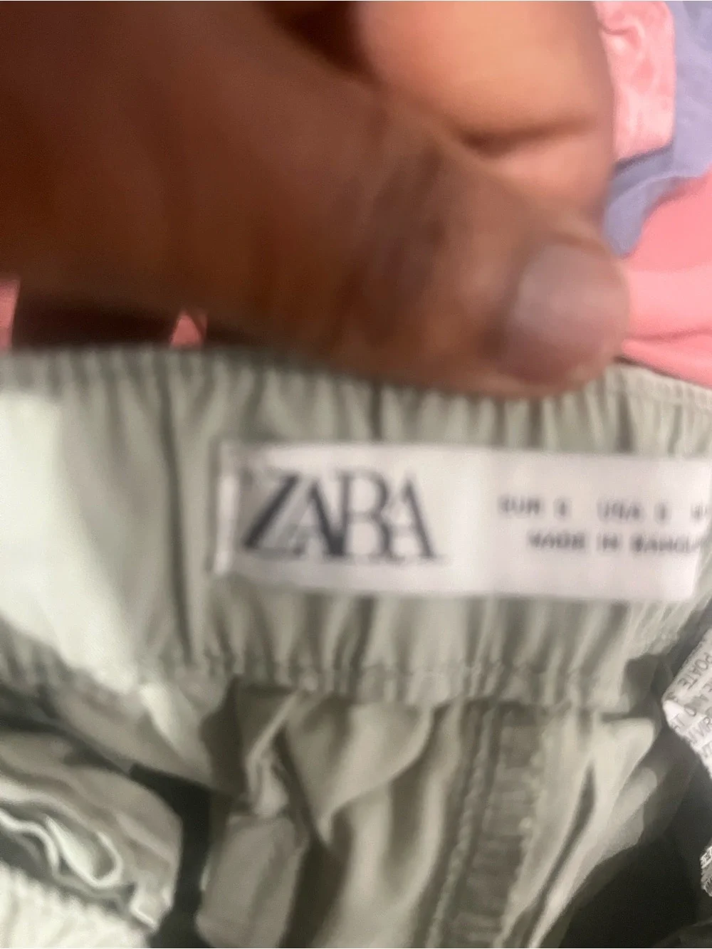 2pr Zara Men’s Cargo Pants - Light Green and Cream -